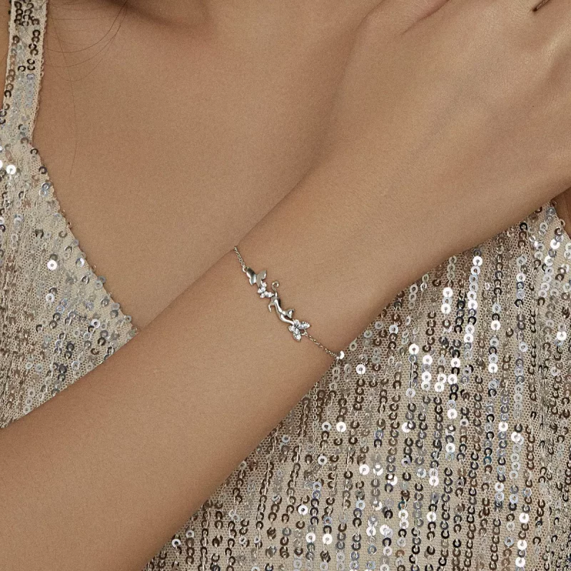 (afbeelding voor) Pandora Style Kat & Vlinders Sliding Armband - SCB195 - Bekijken 6