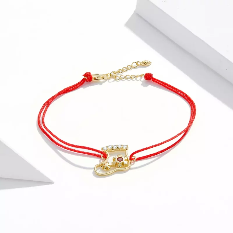 (afbeelding voor) Pandora Style Kerst sokken Armband - SCB225 - Bekijken 2