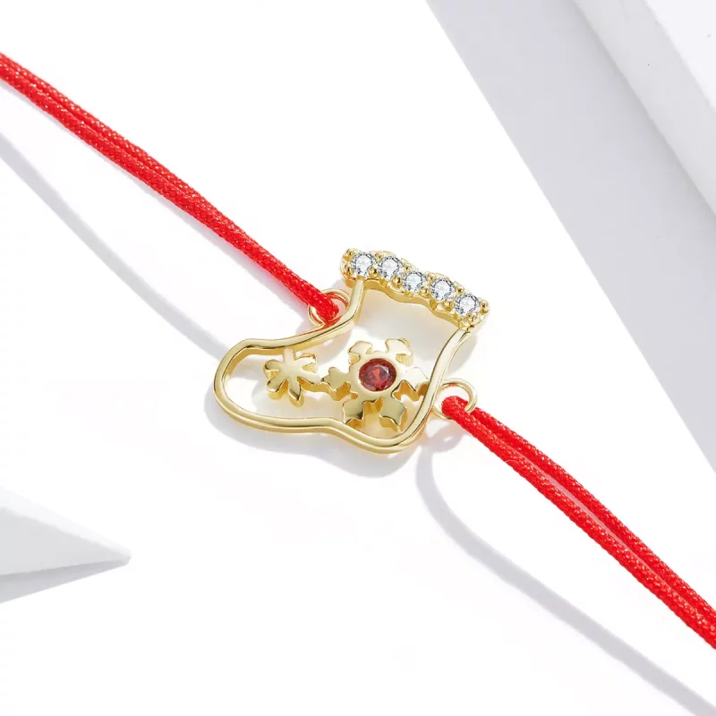 (afbeelding voor) Pandora Style Kerst sokken Armband - SCB225 - Bekijken 4