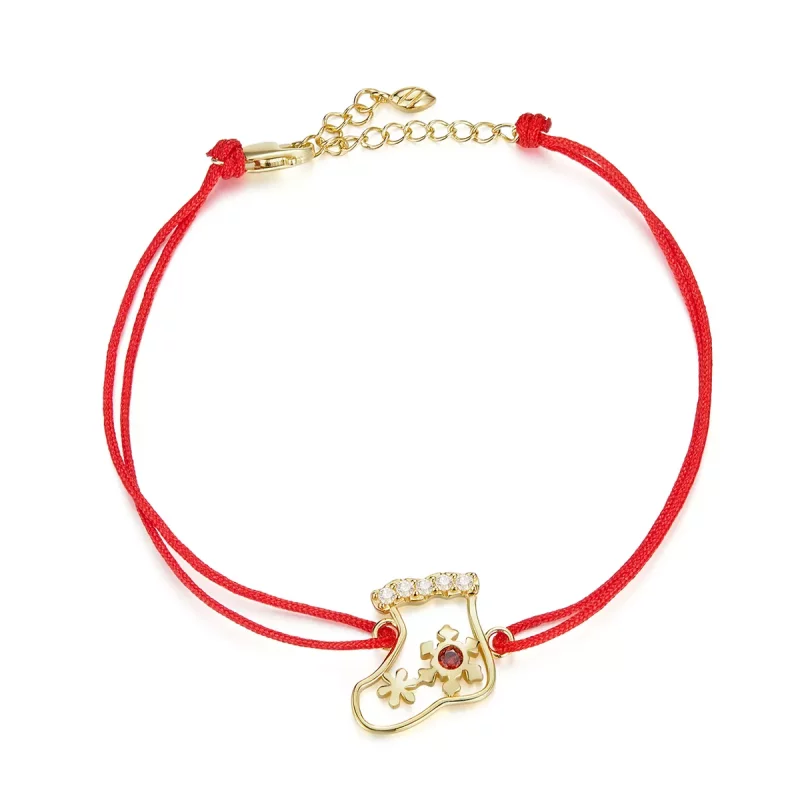 (afbeelding voor) Pandora Style Kerst sokken Armband - SCB225