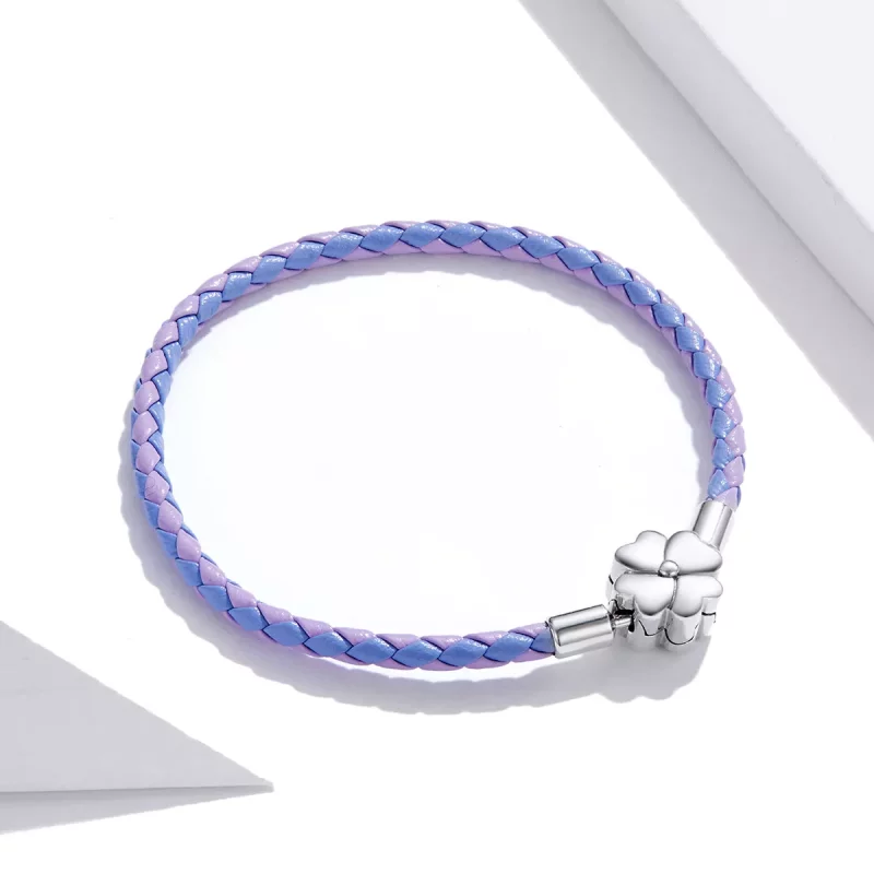 (afbeelding voor) Pandora Style Klavertje vier Leren armband - SCB214 - Bekijken 2