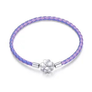 (afbeelding voor) Pandora Style Klavertje vier Leren armband - SCB214