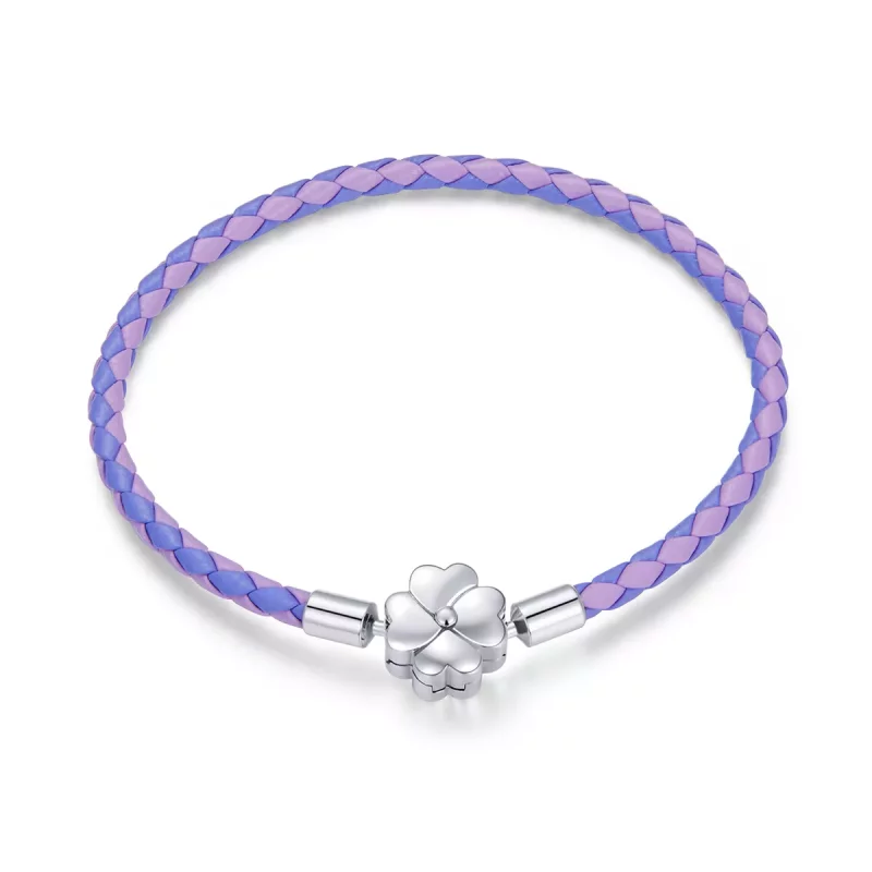(afbeelding voor) Pandora Style Klavertje vier Leren armband - SCB214