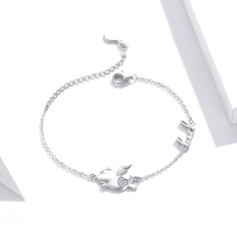 (afbeelding voor) Pandora Style Klein Vliegend Varken Armband - BSB022 - Bekijken 2