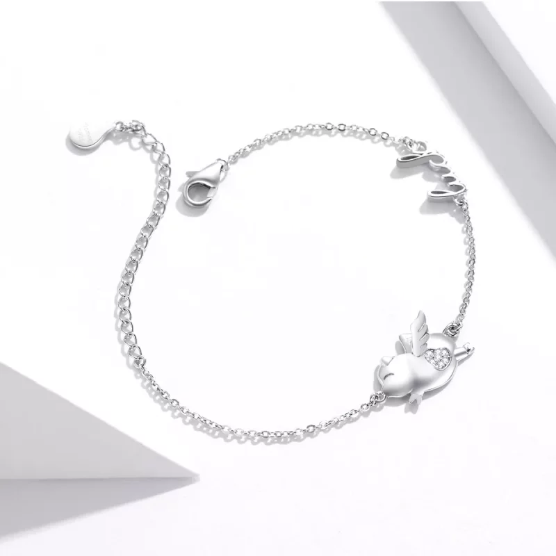 (afbeelding voor) Pandora Style Klein Vliegend Varken Armband - BSB022 - Bekijken 3