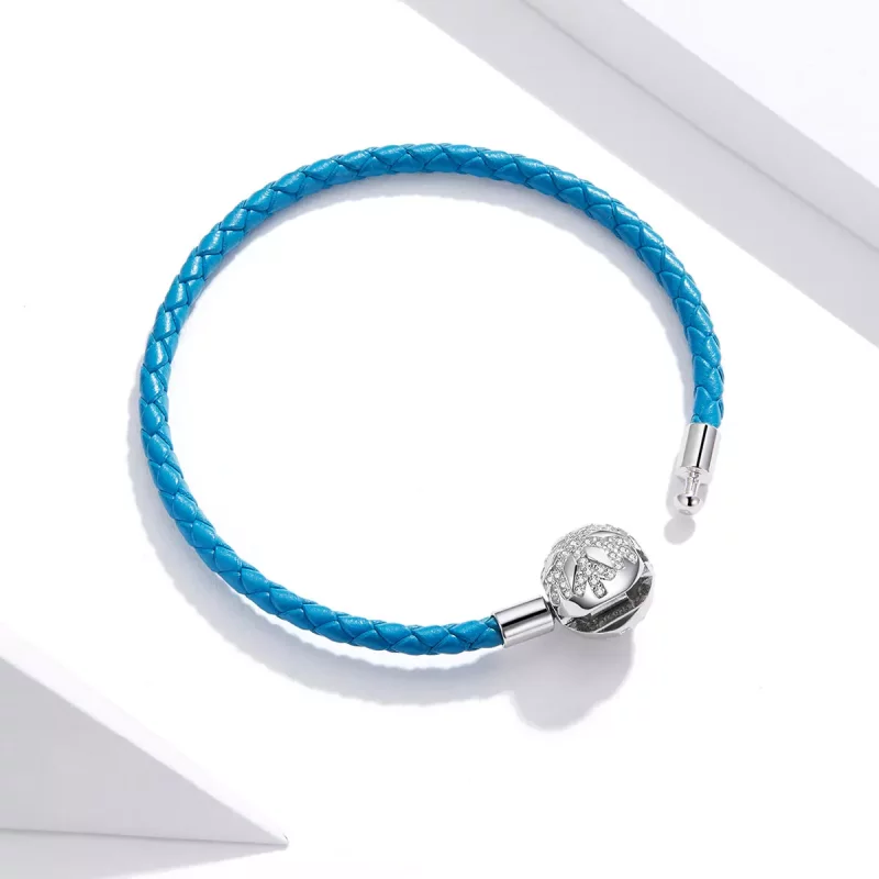 (afbeelding voor) Pandora Style Lether Sneeuwvlok Leren armband - SCB196 - Bekijken 3