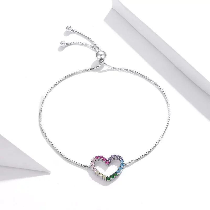 (afbeelding voor) Pandora Style liefde honingraat Sliding Armband - SCB216 - Bekijken 3