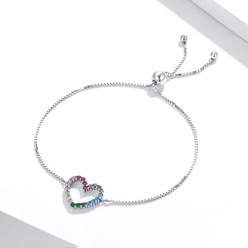 (afbeelding voor) Pandora Style liefde honingraat Sliding Armband - SCB216 - Bekijken 4