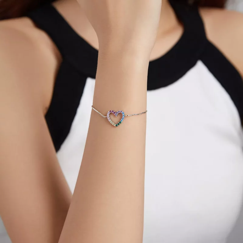 (afbeelding voor) Pandora Style liefde honingraat Sliding Armband - SCB216 - Bekijken 6