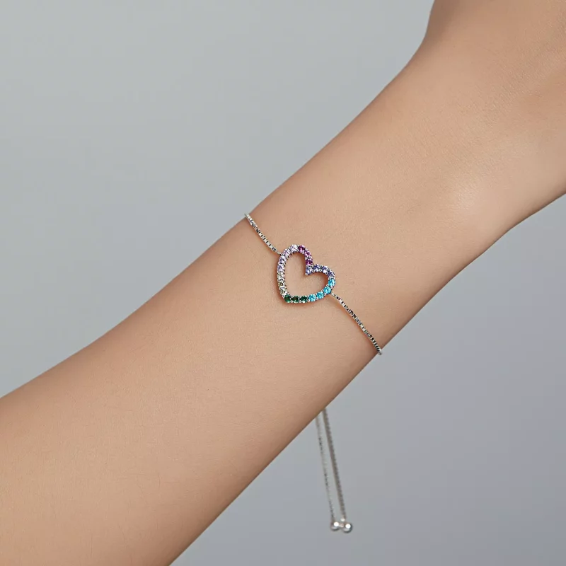 (afbeelding voor) Pandora Style liefde honingraat Sliding Armband - SCB216 - Bekijken 7