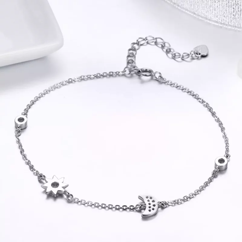 (afbeelding voor) Pandora Style Maan Zon En Sterren Armband - SCB081 - Bekijken 3