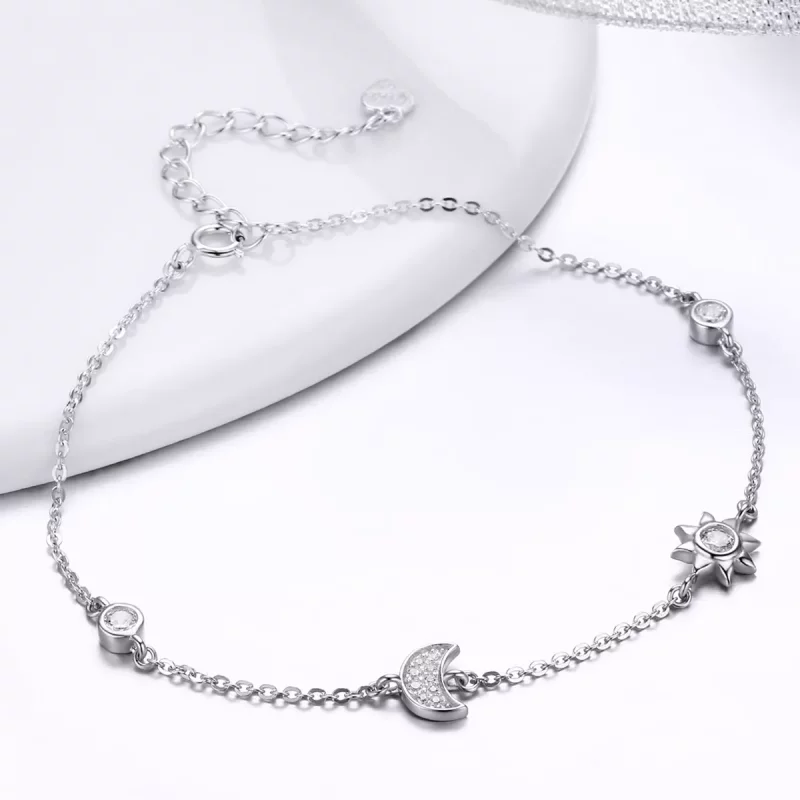 (afbeelding voor) Pandora Style Maan Zon En Sterren Armband - SCB081 - Bekijken 5