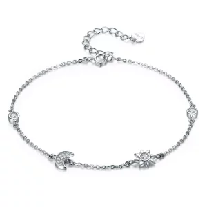 Pandora Style Maan Zon En Sterren Armband - SCB081 (afbeelding voor) Pandora Style Maan Zon En Sterren Armband - SCB081