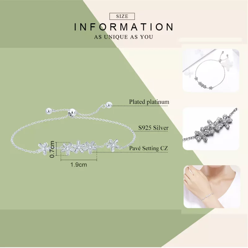 (afbeelding voor) Pandora Style Madeliefje Armband - SCB084 - Bekijken 5