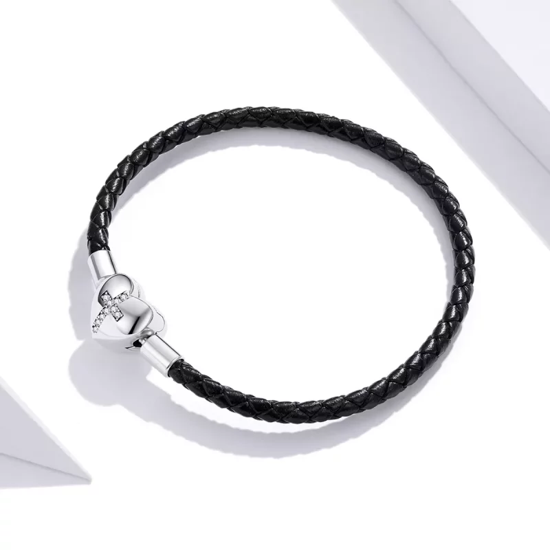 (afbeelding voor) Pandora Style Modern kruisleer Leren armband - SCB205 - Bekijken 3