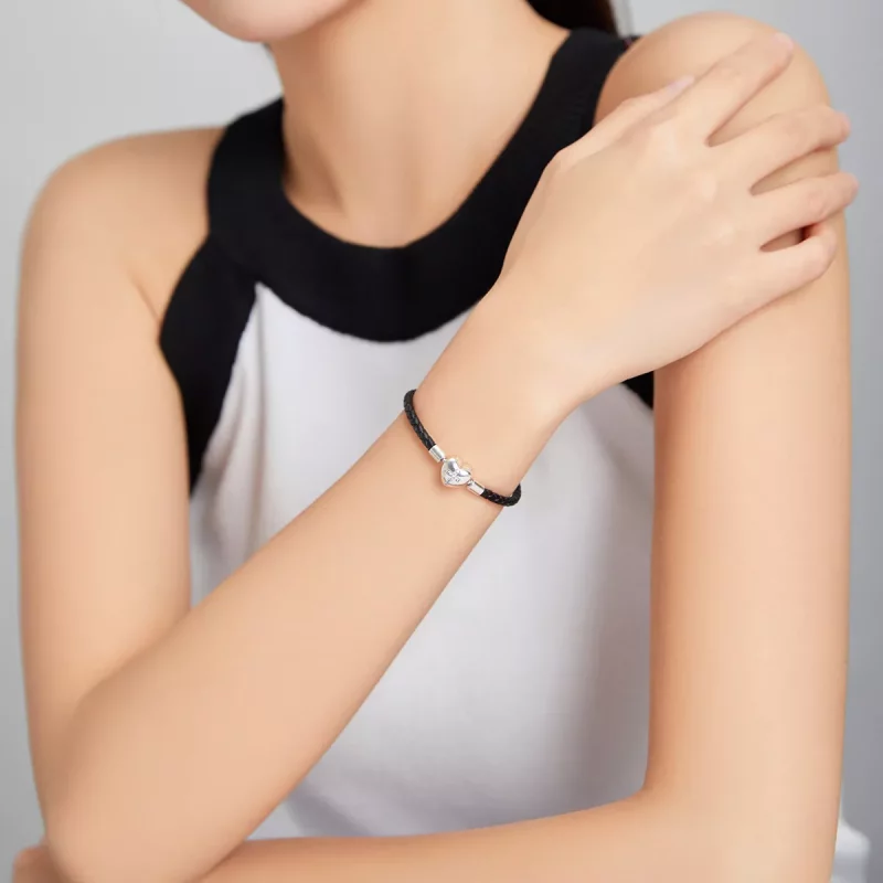 (afbeelding voor) Pandora Style Modern kruisleer Leren armband - SCB205 - Bekijken 5