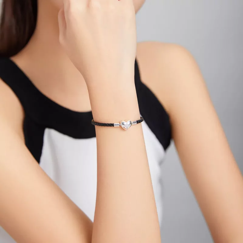 (afbeelding voor) Pandora Style Modern kruisleer Leren armband - SCB205 - Bekijken 6