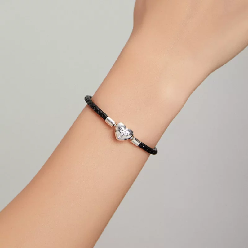 (afbeelding voor) Pandora Style Modern kruisleer Leren armband - SCB205 - Bekijken 7