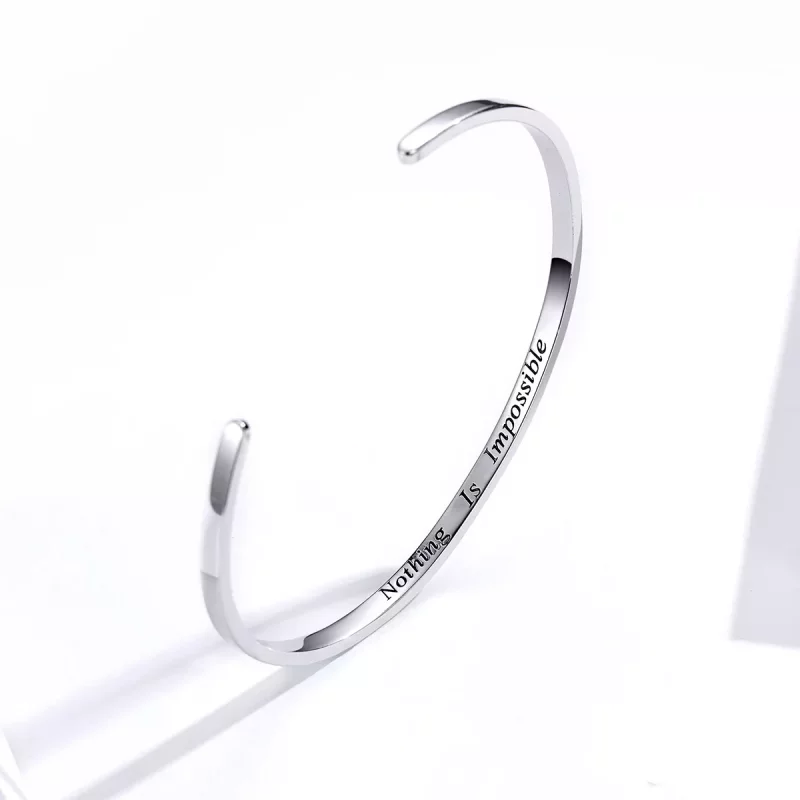 (afbeelding voor) Pandora Style Niets is onmogelijk Open Bangle - SCB160 - Bekijken 3