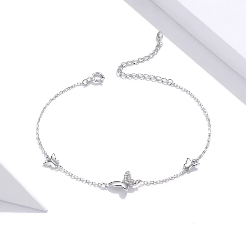 (afbeelding voor) Pandora Style Omringde vlinders Sliding Armband - SCB197 - Bekijken 2