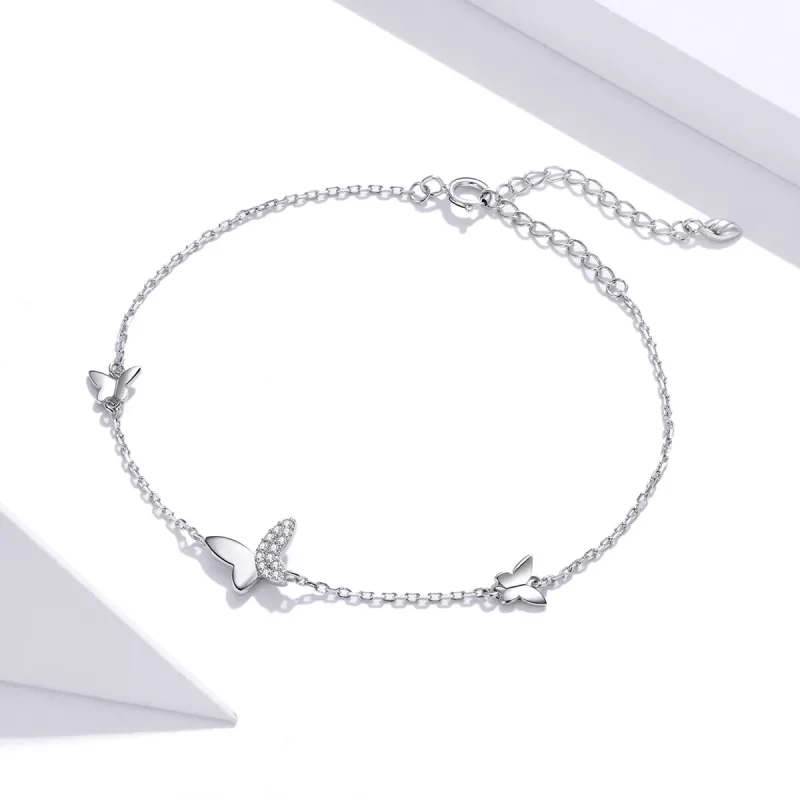 (afbeelding voor) Pandora Style Omringde vlinders Sliding Armband - SCB197 - Bekijken 3