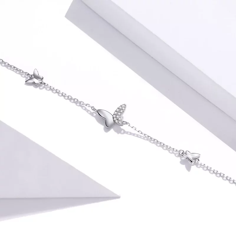 (afbeelding voor) Pandora Style Omringde vlinders Sliding Armband - SCB197 - Bekijken 4