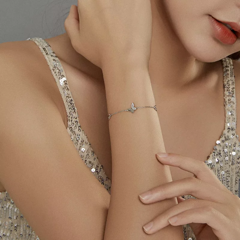 (afbeelding voor) Pandora Style Omringde vlinders Sliding Armband - SCB197 - Bekijken 5