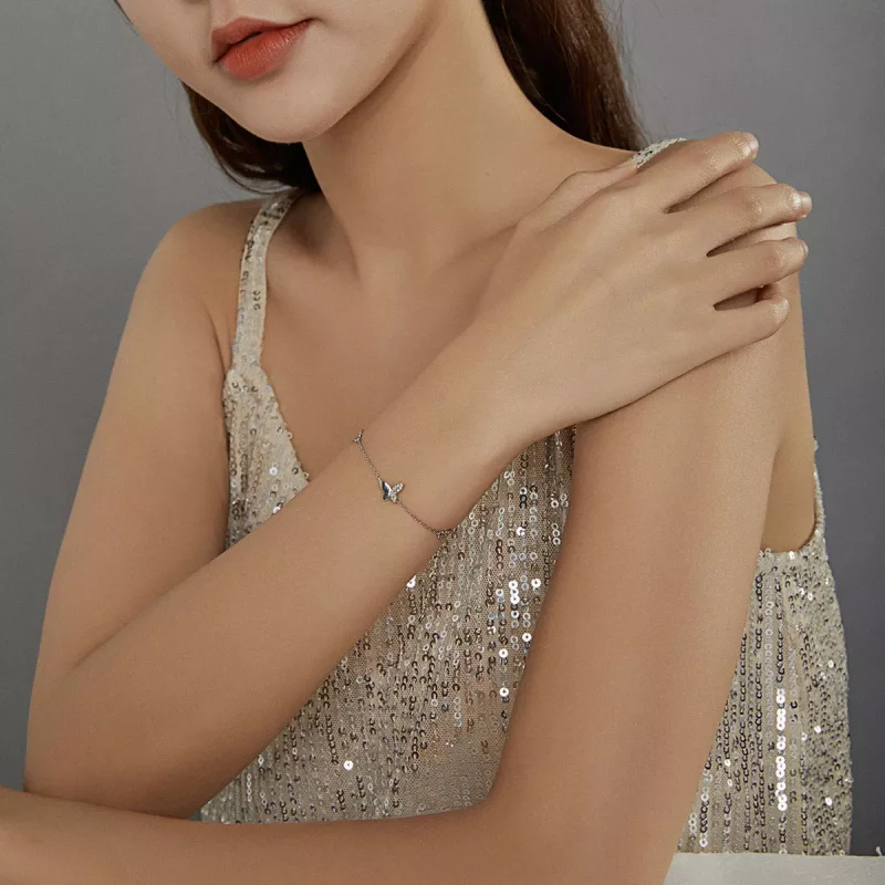 (afbeelding voor) Pandora Style Omringde vlinders Sliding Armband - SCB197 - Bekijken 6