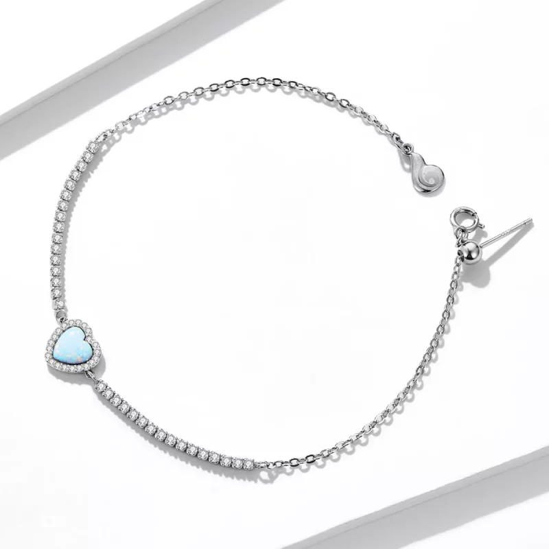 (afbeelding voor) Pandora Style Opaal Liefde Armband - BSB086 - Bekijken 2