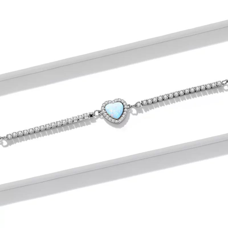 (afbeelding voor) Pandora Style Opaal Liefde Armband - BSB086 - Bekijken 4