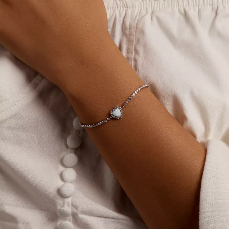 (afbeelding voor) Pandora Style Opaal Liefde Armband - BSB086 - Bekijken 9