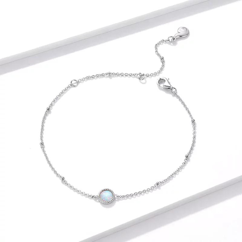 (afbeelding voor) Pandora Style Prachtige Opaal Sliding Armband - BSB054 - Bekijken 2