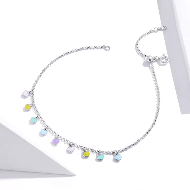 (afbeelding voor) Pandora Style regenboog liefde Sliding Armband - SCT020 - Bekijken 3