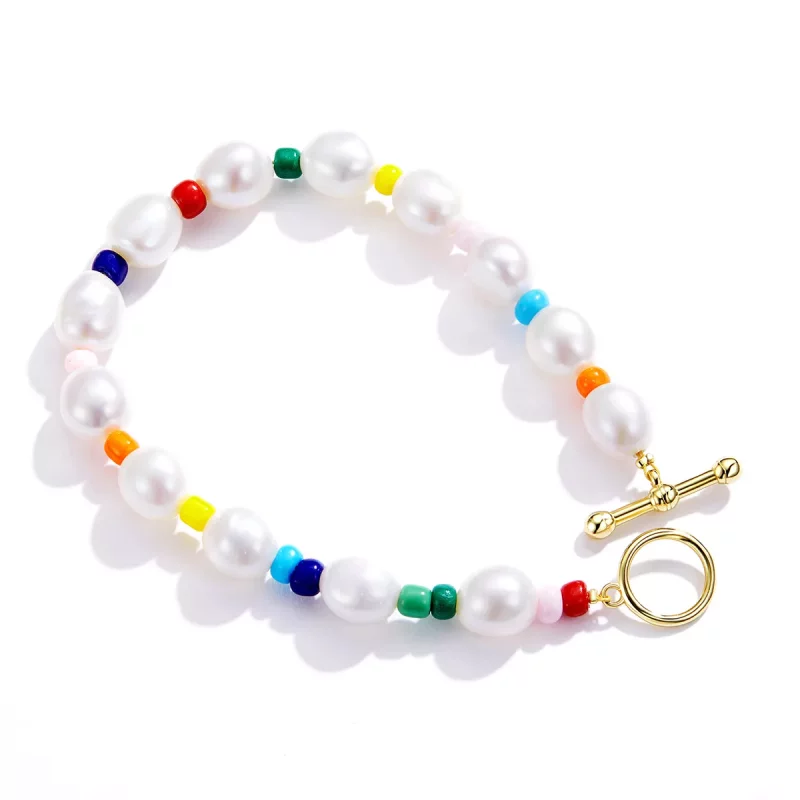 (afbeelding voor) Pandora Style Regenboog Parel Armband - BSB074 - Bekijken 2