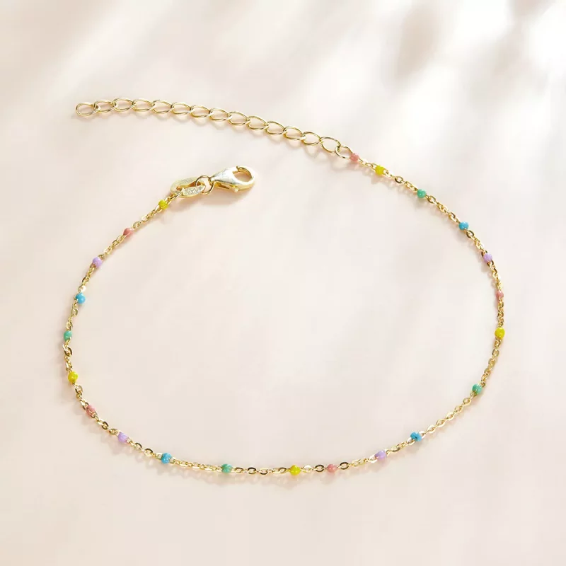 (afbeelding voor) Pandora Style Regenboog Sliding Armband - SCB211 - Bekijken 3