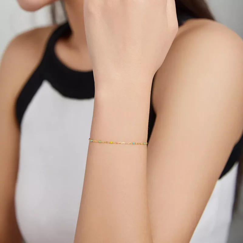 (afbeelding voor) Pandora Style Regenboog Sliding Armband - SCB211 - Bekijken 6