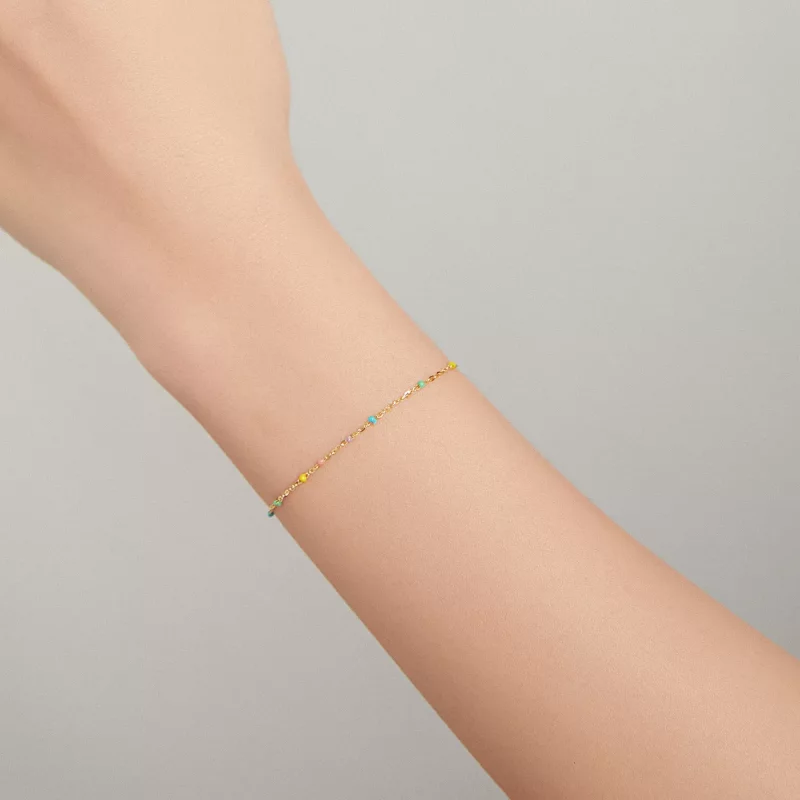(afbeelding voor) Pandora Style Regenboog Sliding Armband - SCB211 - Bekijken 7