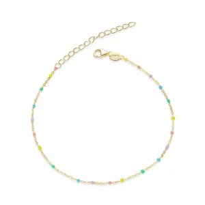 Pandora Style Regenboog Sliding Armband - SCB211 (afbeelding voor) Pandora Style Regenboog Sliding Armband - SCB211