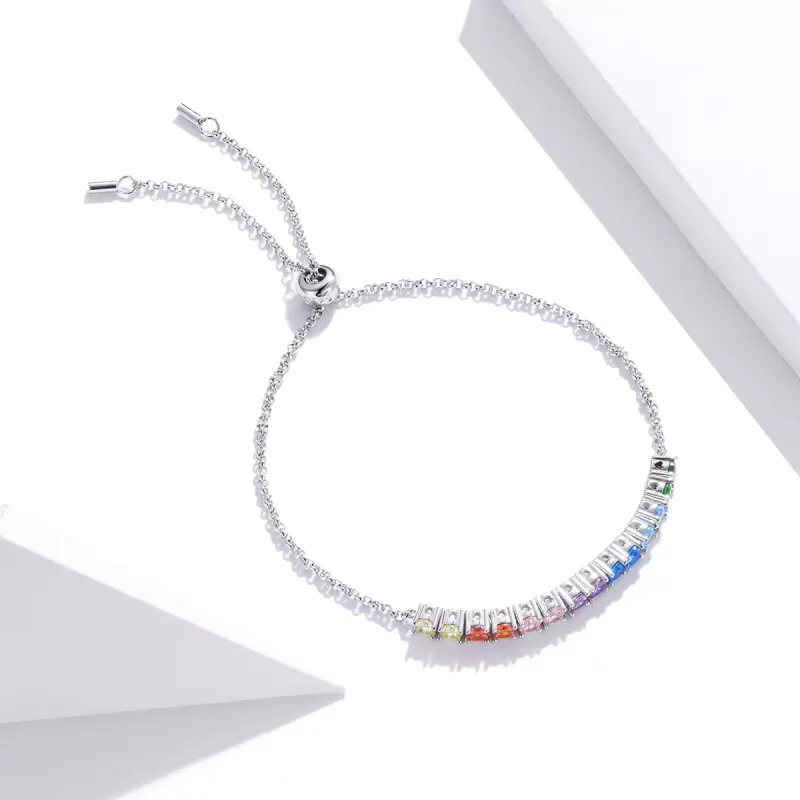 (afbeelding voor) Pandora Style Regenboogbrug Sliding Armband - SCB213 - Bekijken 2
