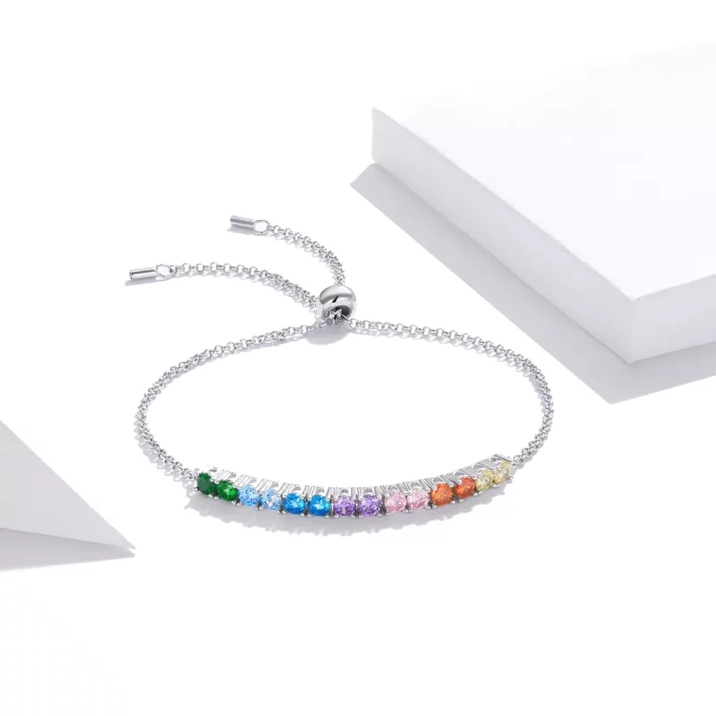 (afbeelding voor) Pandora Style Regenboogbrug Sliding Armband - SCB213 - Bekijken 4