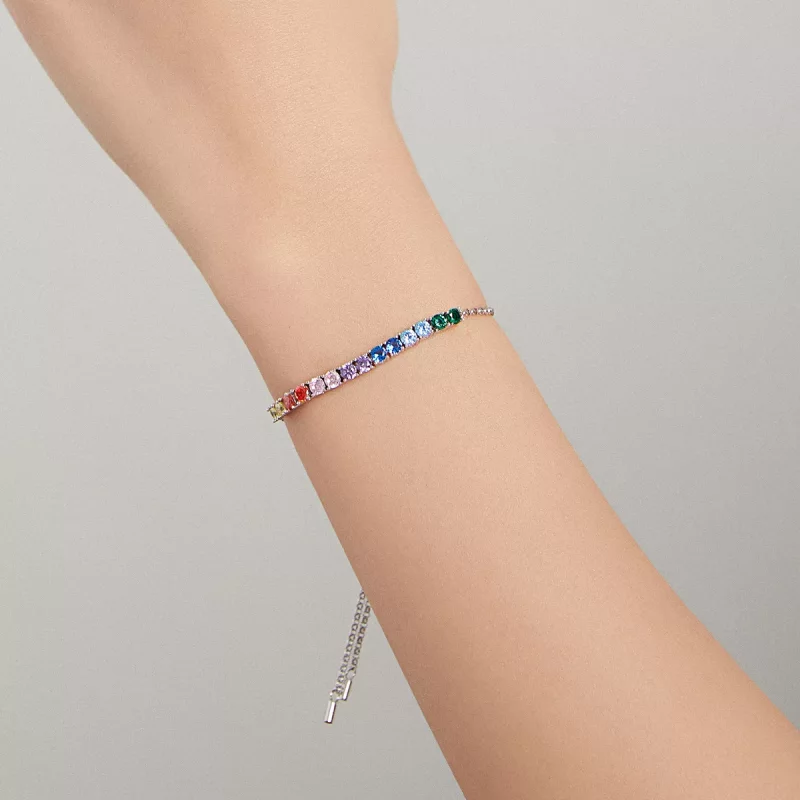 (afbeelding voor) Pandora Style Regenboogbrug Sliding Armband - SCB213 - Bekijken 7