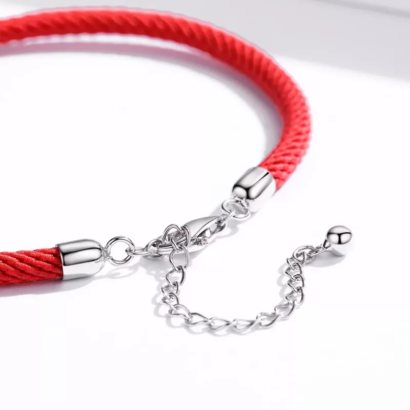(afbeelding voor) Pandora Style Rood touw Koordarmbanden - SCB166 - Bekijken 4
