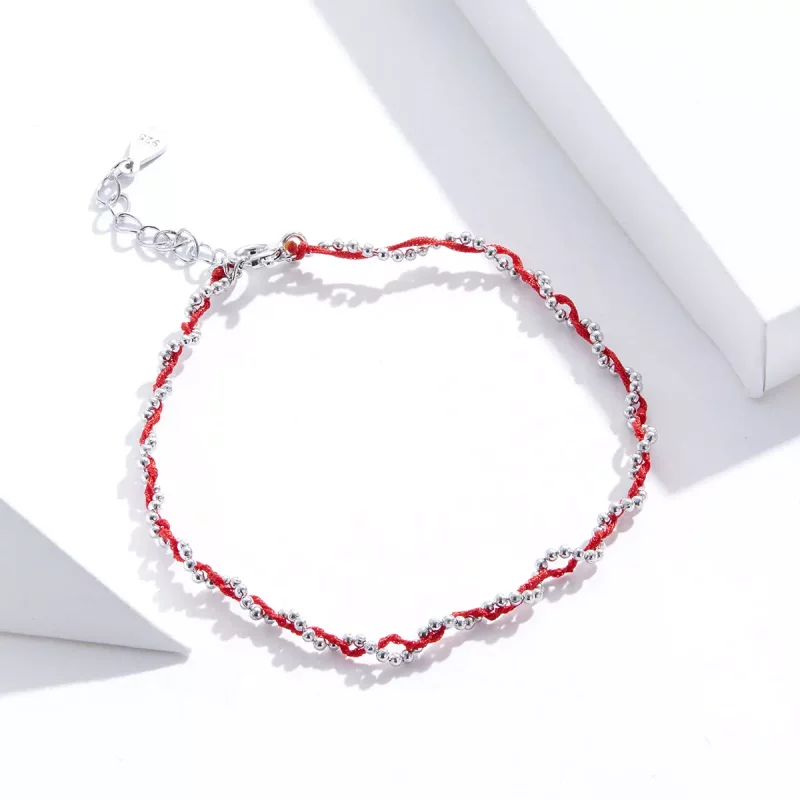 (afbeelding voor) Pandora Style Rood touw Koordarmbanden - SCB173-RD - Bekijken 2