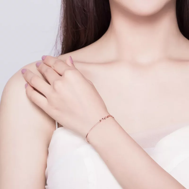 (afbeelding voor) Pandora Style Rose Eenvoudige lijn Armband - SCB149 - Bekijken 5