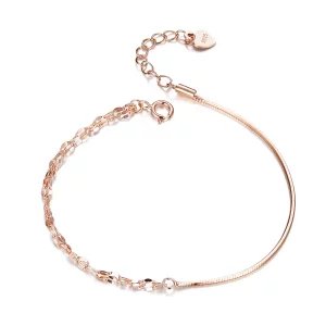 (afbeelding voor) Pandora Style Rose Eenvoudige lijn Armband - SCB149