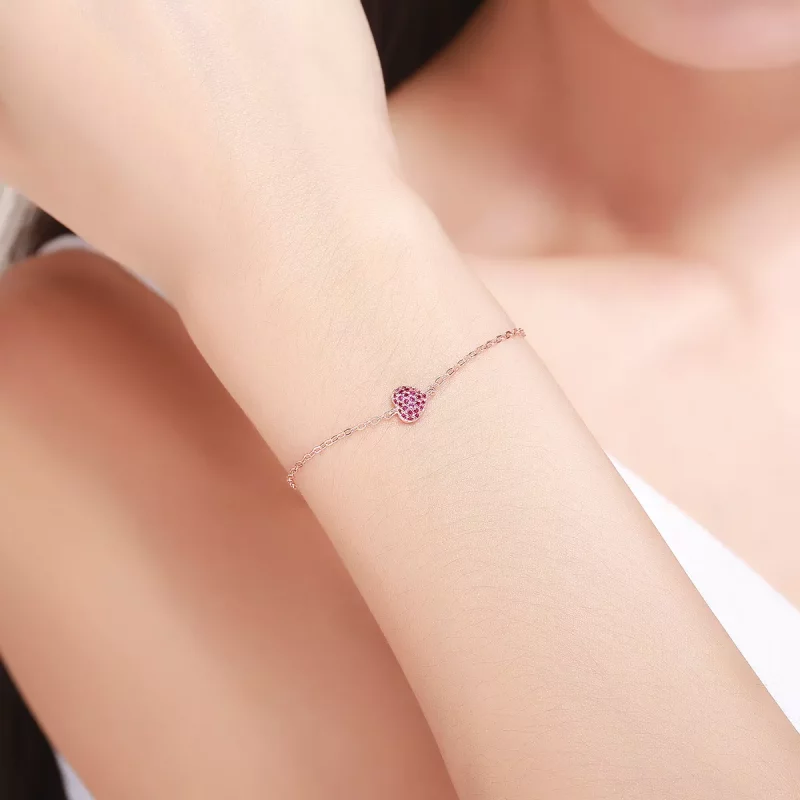 (afbeelding voor) Pandora Style Rose Elegant hart Armband - SCB050 - Bekijken 2