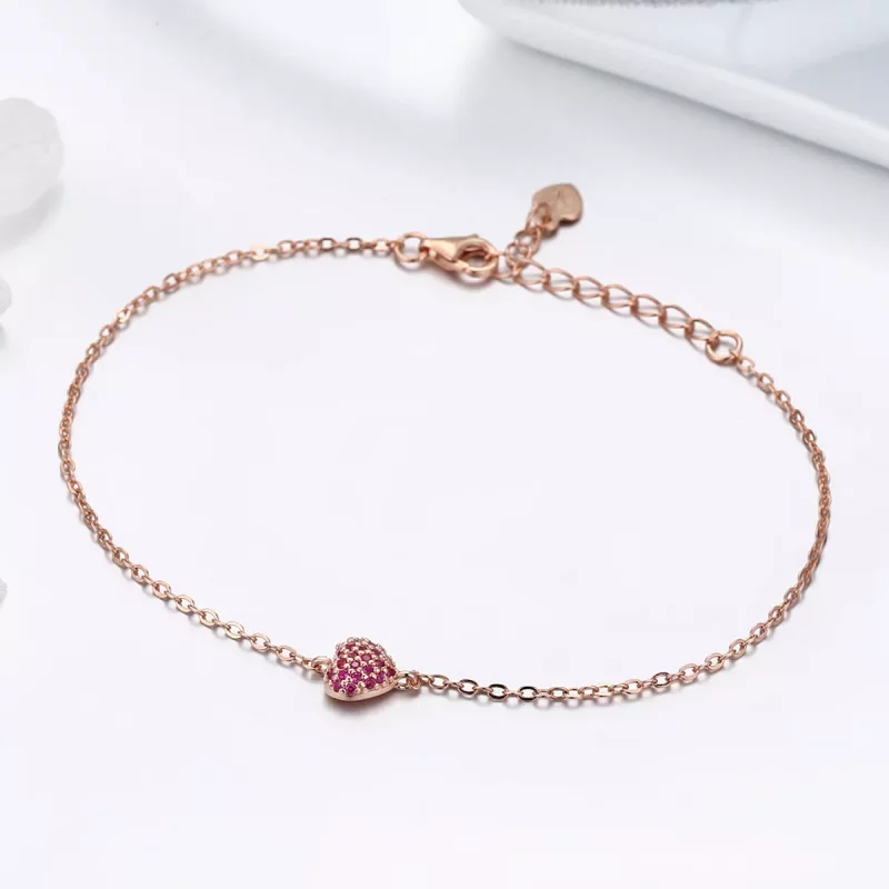 (afbeelding voor) Pandora Style Rose Elegant hart Armband - SCB050 - Bekijken 3