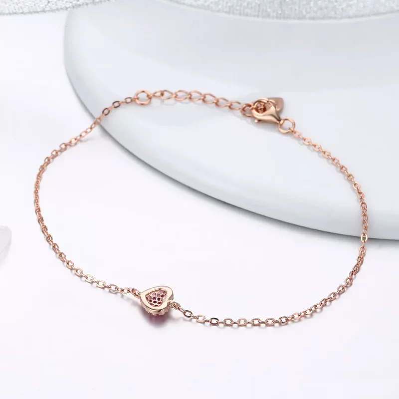 (afbeelding voor) Pandora Style Rose Elegant hart Armband - SCB050 - Bekijken 4