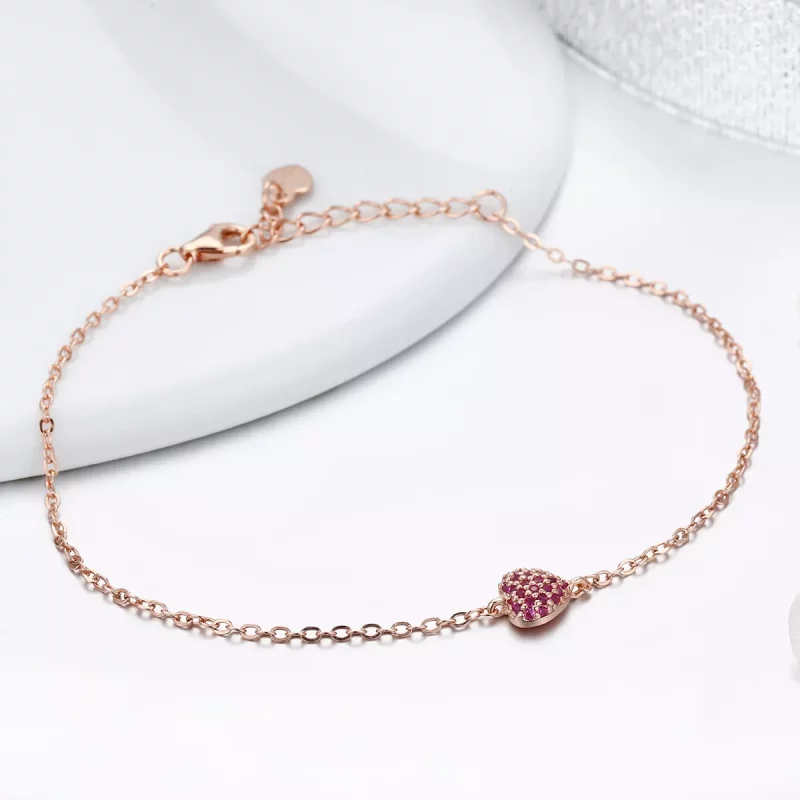 (afbeelding voor) Pandora Style Rose Elegant hart Armband - SCB050 - Bekijken 5
