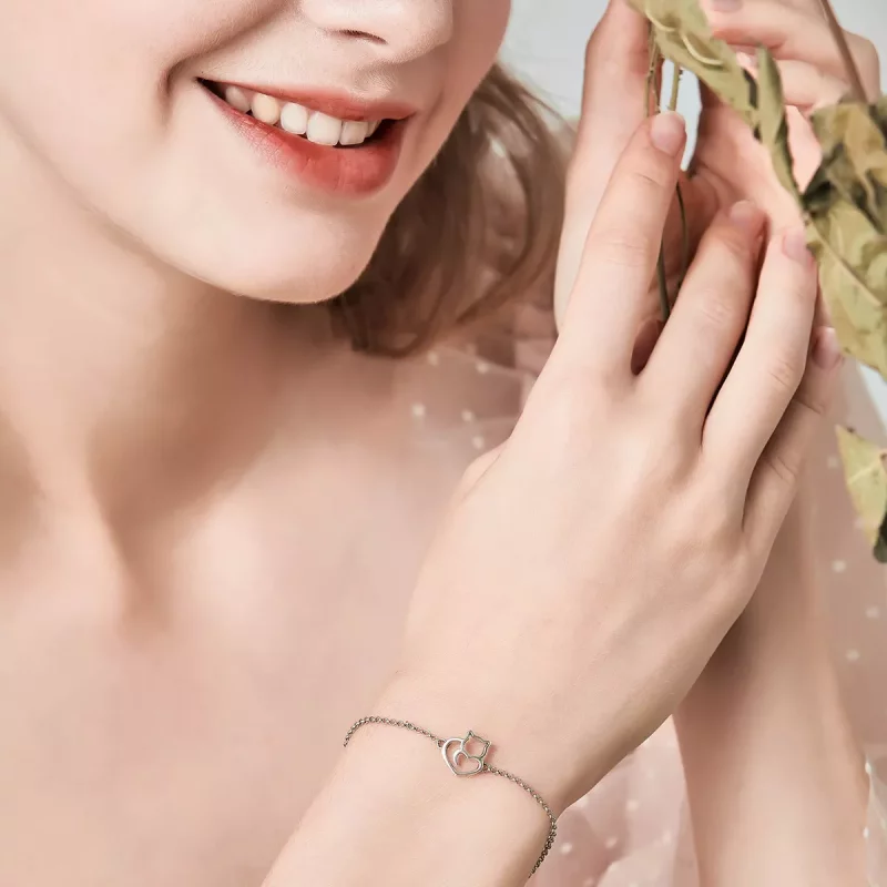 (afbeelding voor) Pandora Style Rose Schattige kat Armband - SCB102-C - Bekijken 2